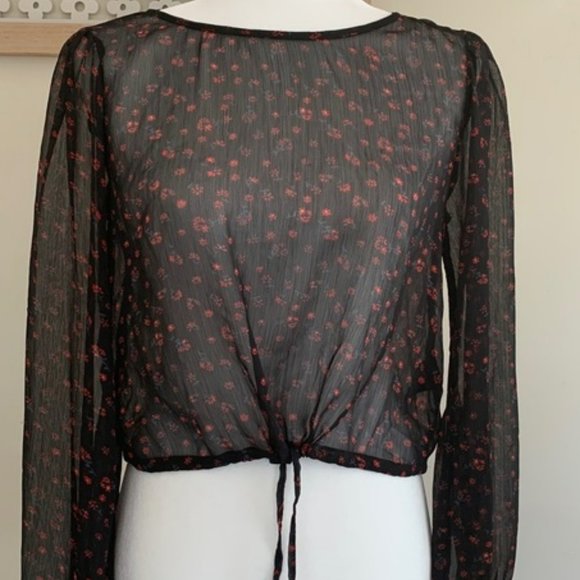 Urban Outfitters Sheer Floral Blouse - Picture 6 of 11